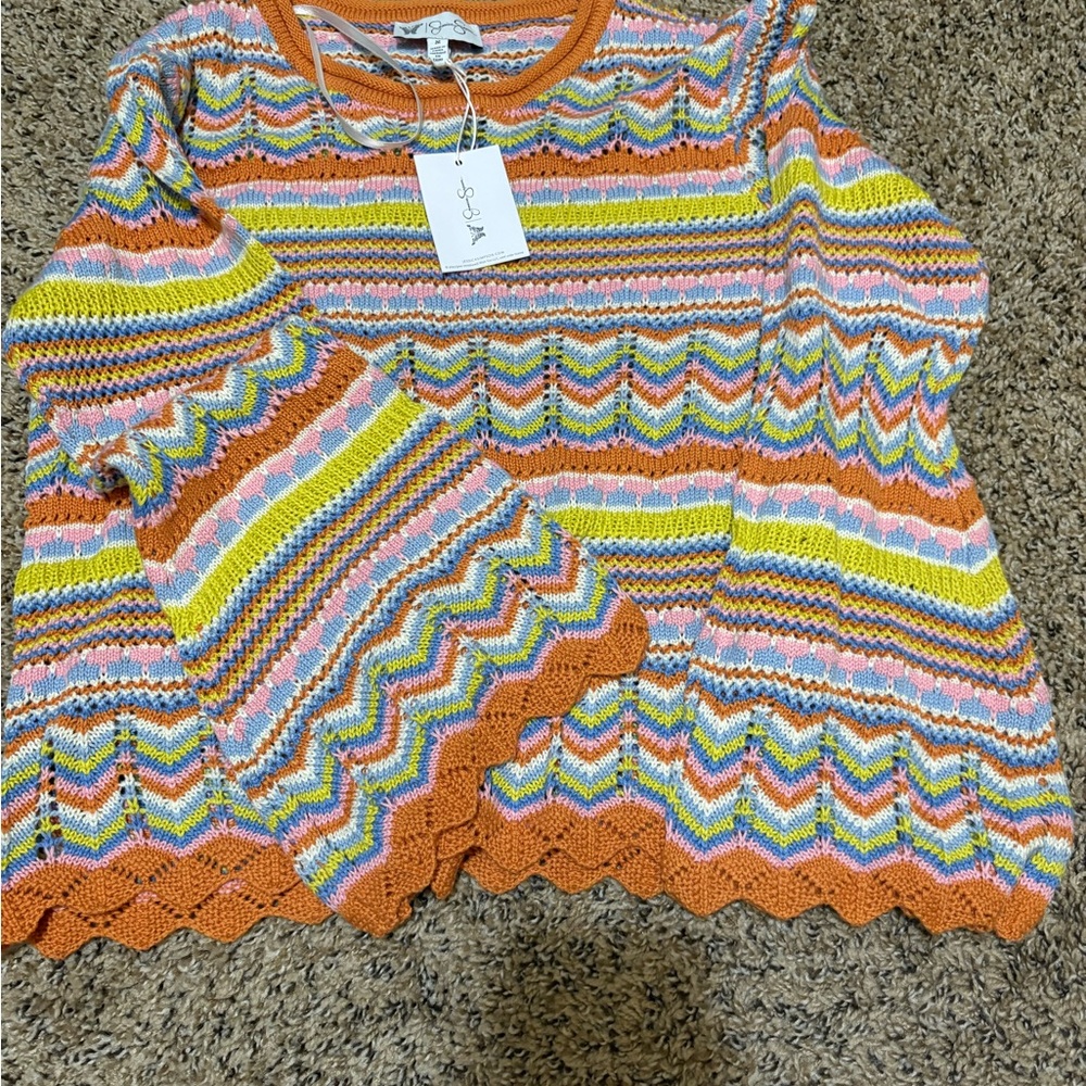 Colorful Striped Knit Sweater